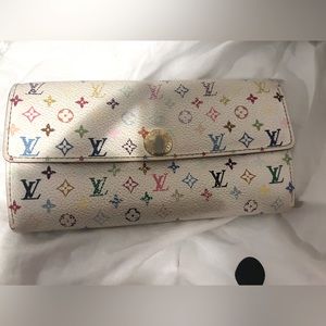 Authentic LV white Murakami Sarah wallet